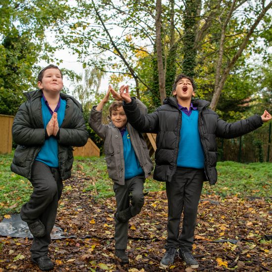 Gesher prides itself on children's well-being with a variety of different activities including mindfulness yoga outdoor learning