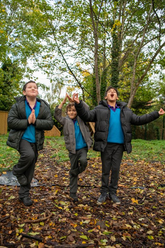 Gesher prides itself on children's well-being with a variety of different activities including mindfulness yoga outdoor learning